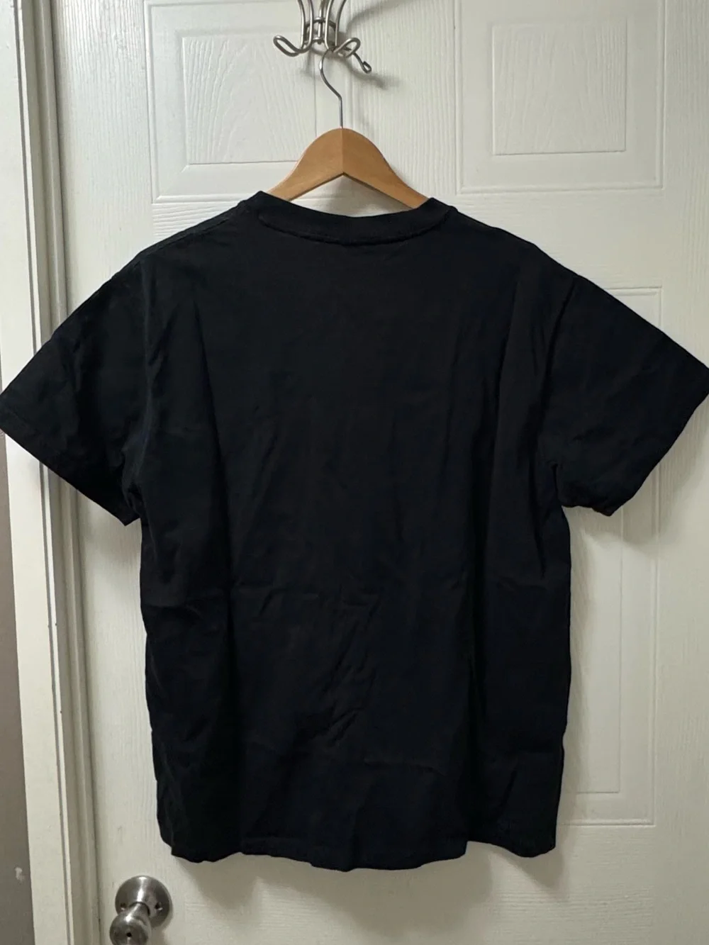 Gucci Black Short-Sleeve Graphic Logo Tee with Red & White Accents